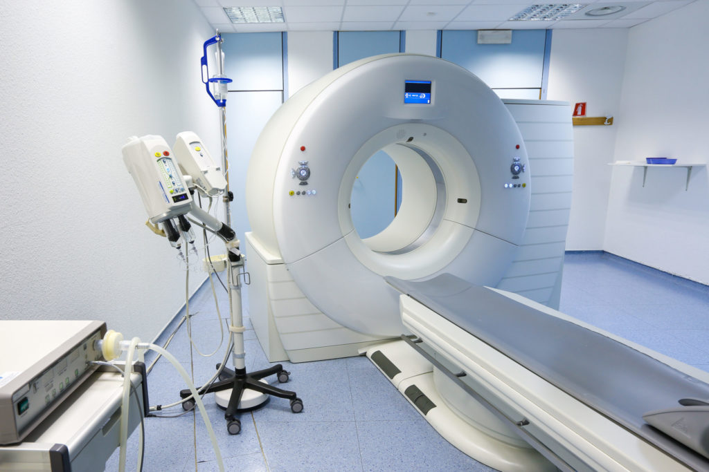 CT (Computed tomography) scanner in hospital laboratory