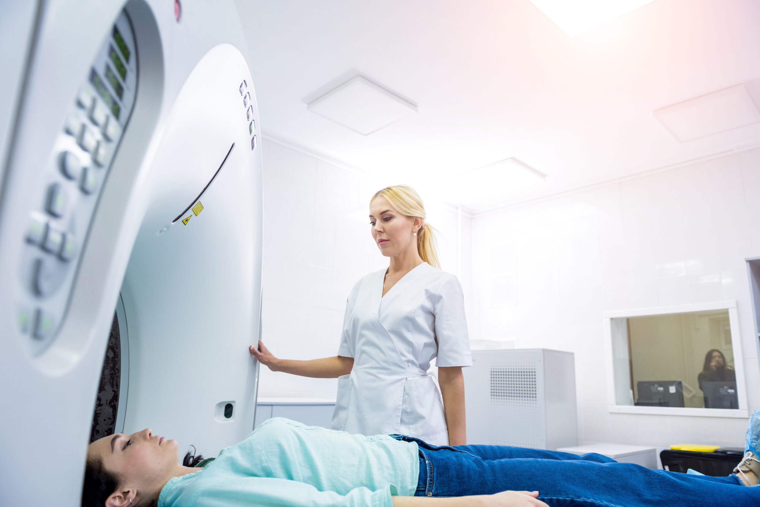 Patient going in CT Scanner