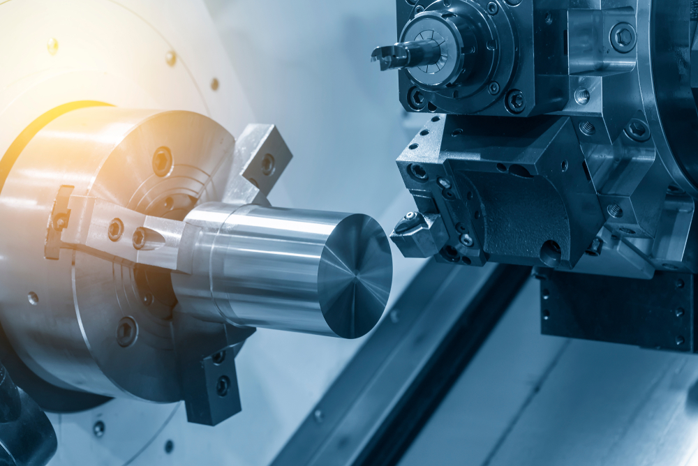 A CNC lathe